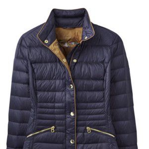 Joules Warmheart Feather Down Jacket, Marine Navy, US 12 NWT